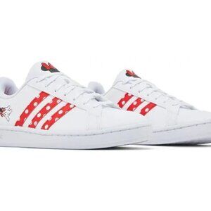 Adidas Disney Minnie Mouse Grand Court Sneakers - 6 White/Red/Black